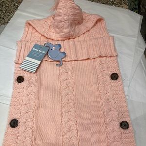 XMWEALTHY Baby care specialist exquisite baby garment pink sweater bunting NWTS